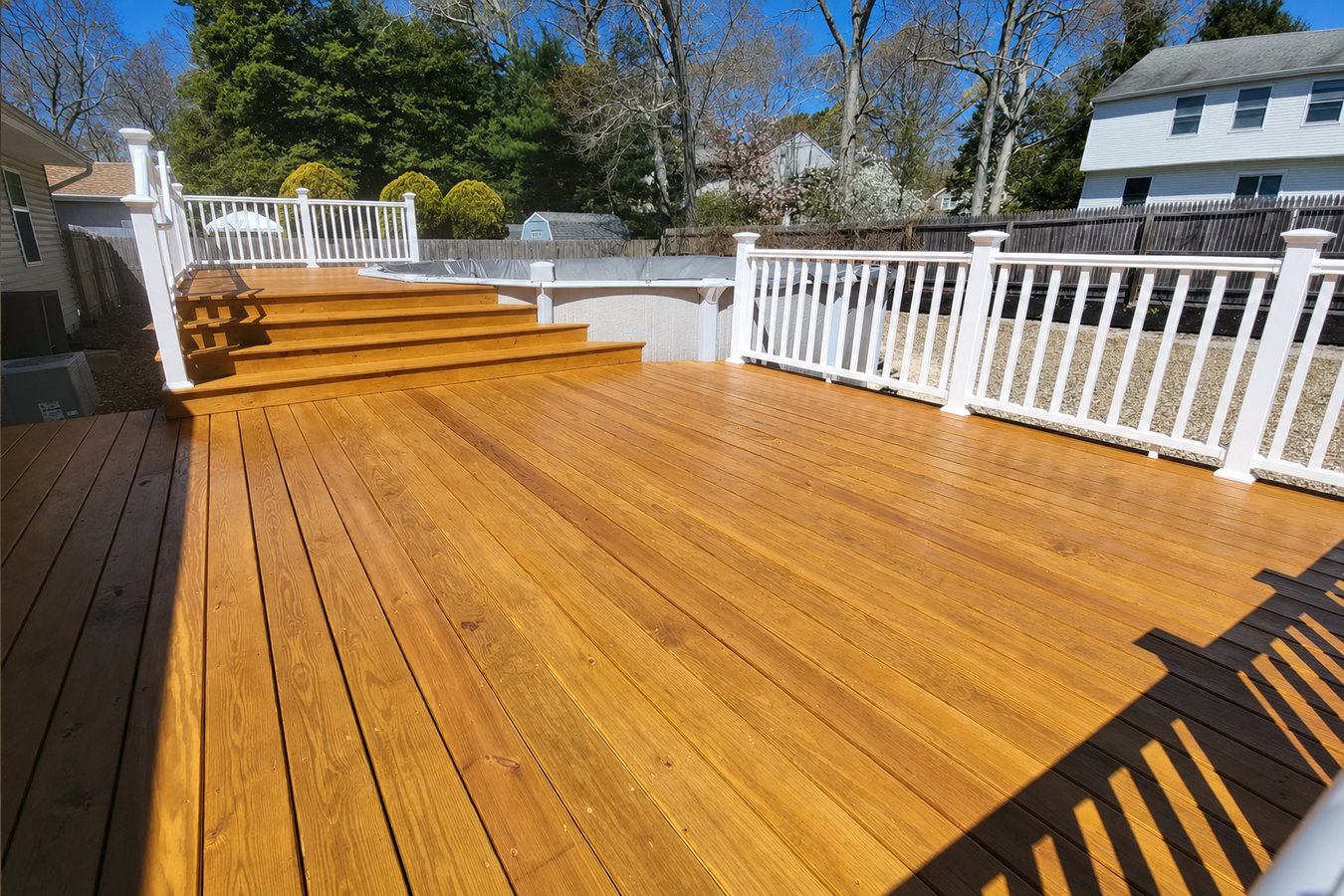 Cedar wood deck construction in Santa Barbara, CA