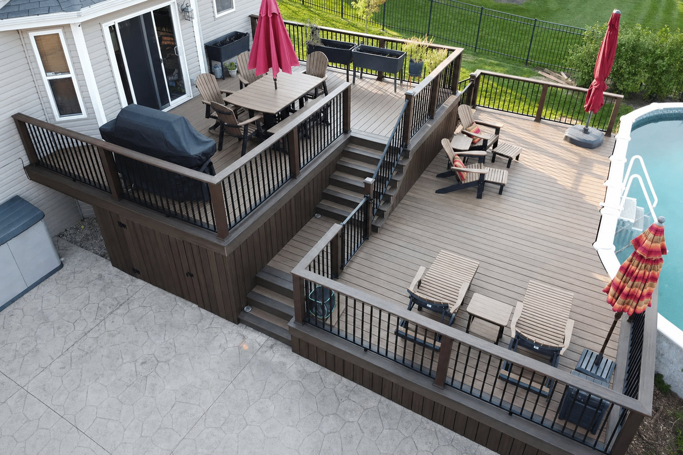 Multi-level decks in Santa Barbara, CA