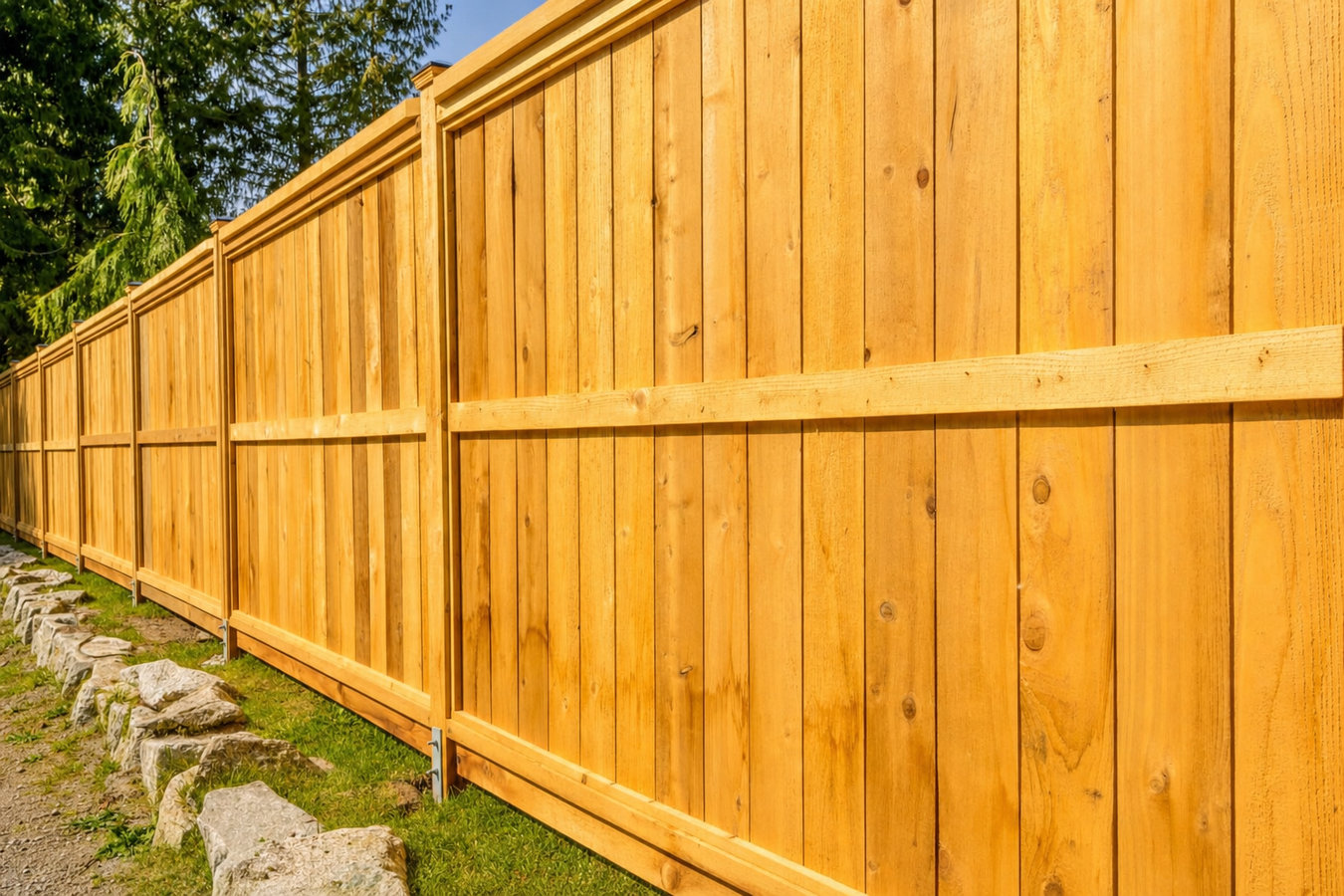 Wood and privacy fence installation